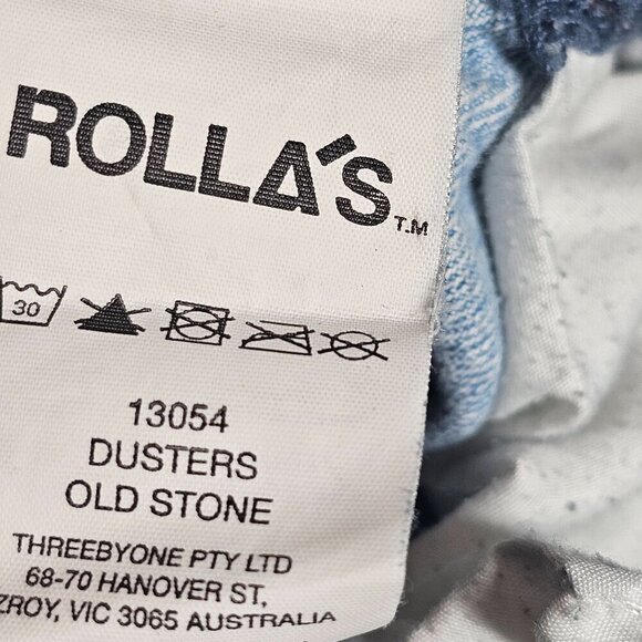 Rollas Dusters High Rise Slim Jeans Old Stone Light Wash Denim Cotton Size 28 - Picture 10 of 16